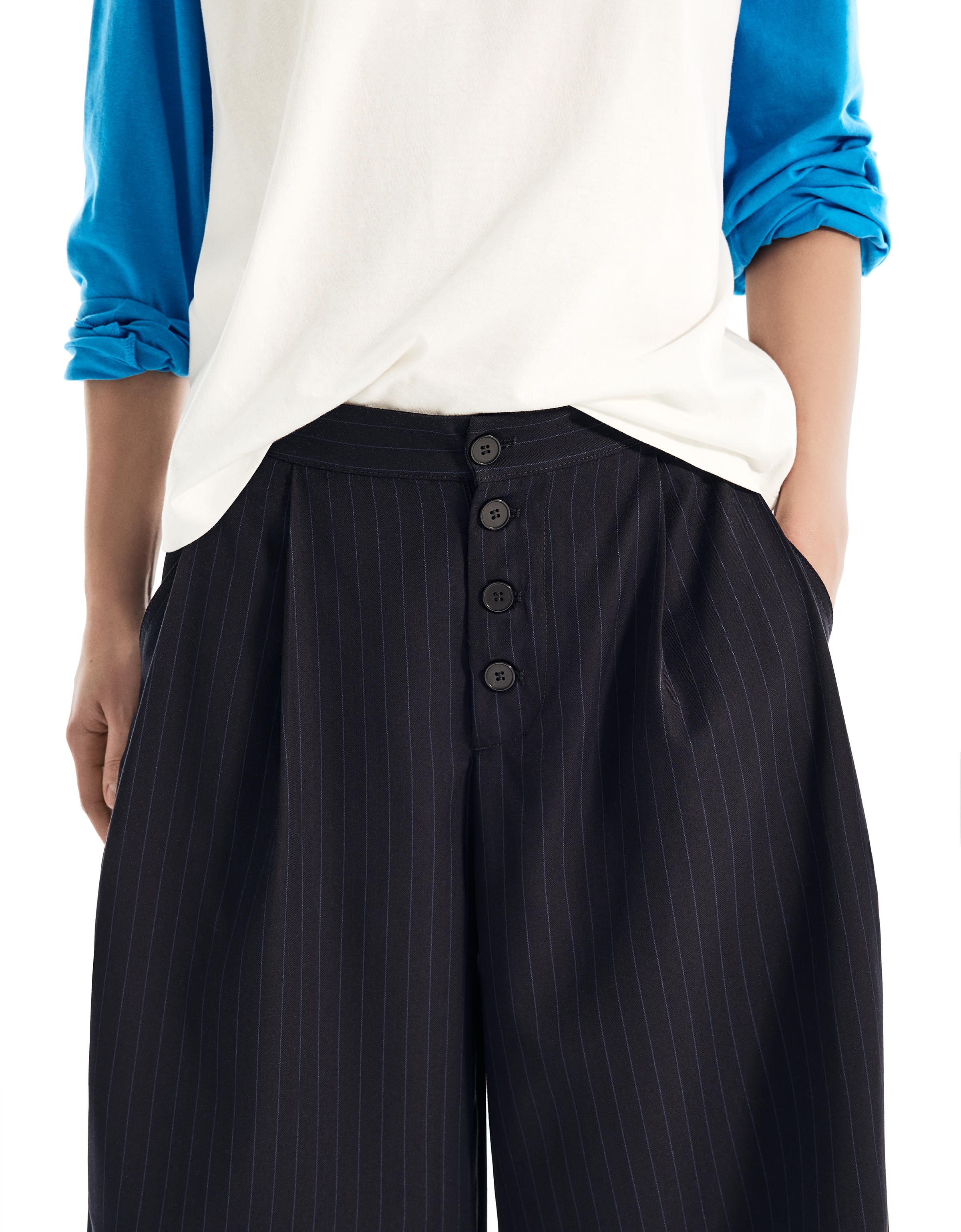 Çizgili culotte bermuda - Görsel 15