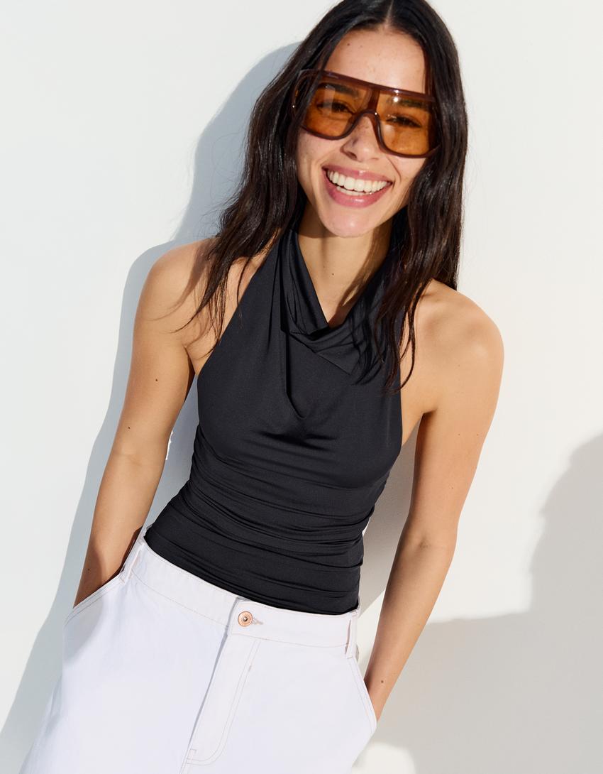 Halter body-Dark grey