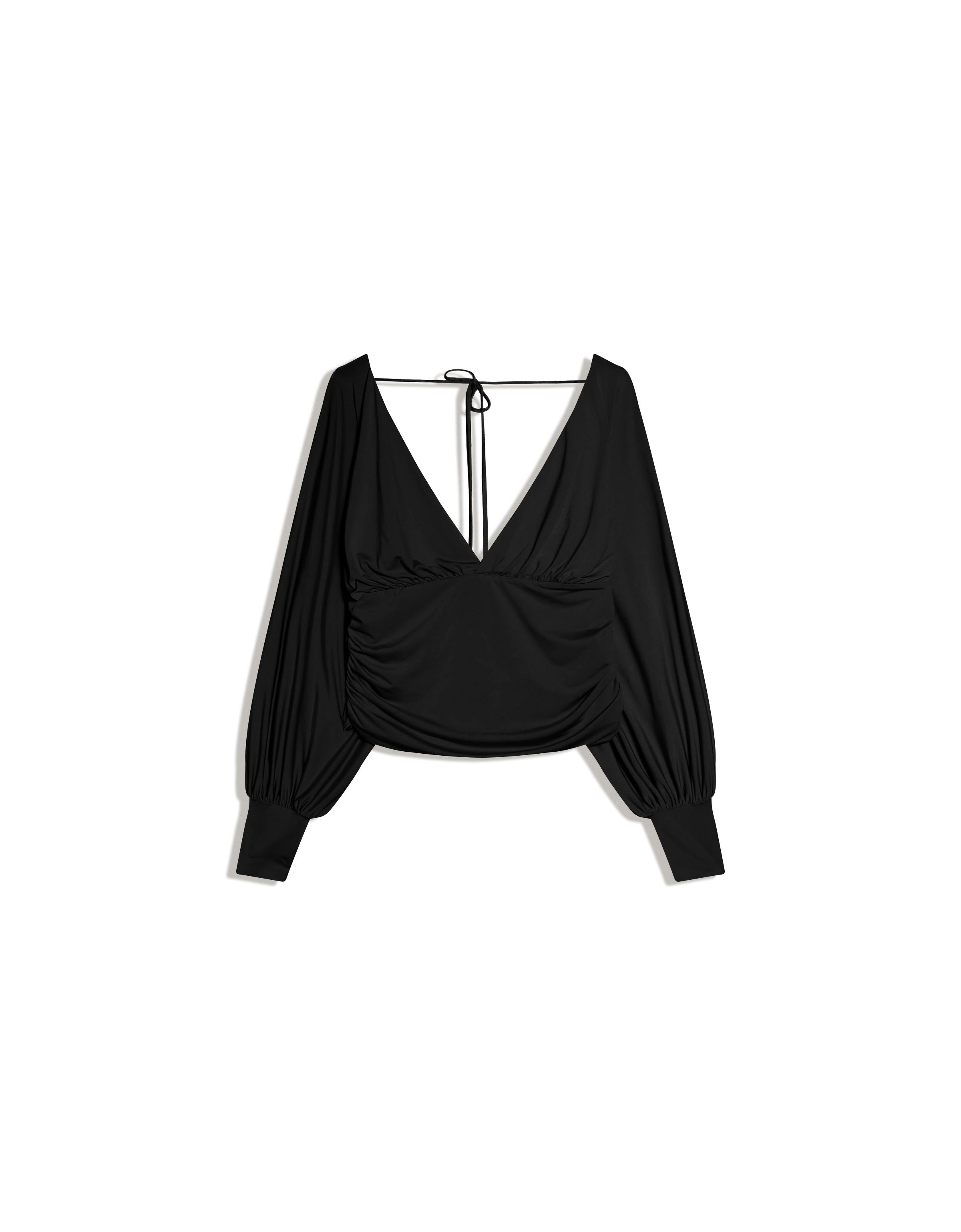 Uzun kollu büzgülü top - Görsel 40