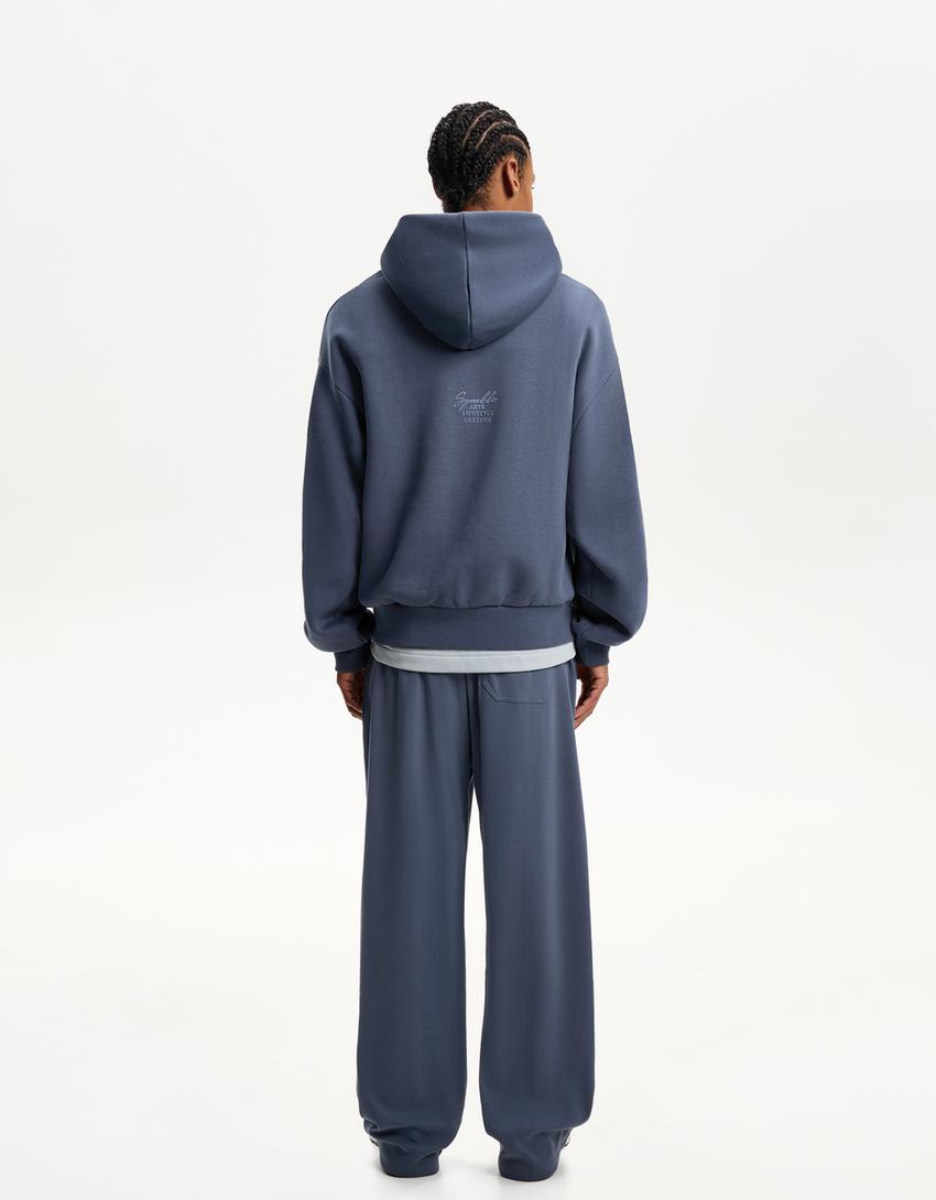 Wide-Leg-Hose-Dunkelblau-1