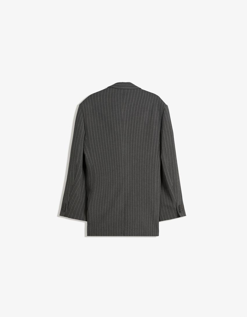 Lagani sako oversize kroja-Tamnosiva-3