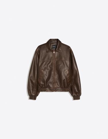 Leather effect jacket — Brown 5