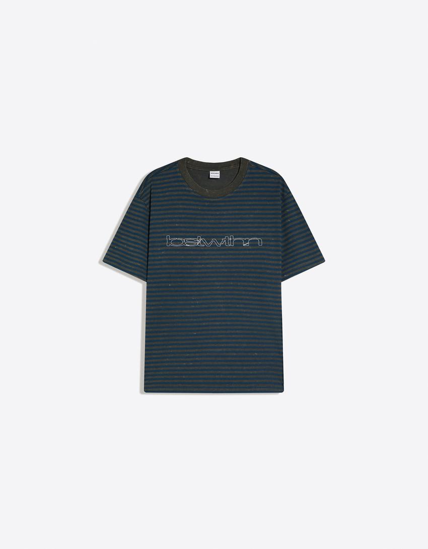 Majica kratkih rukava sa dezenom-Svetloplava