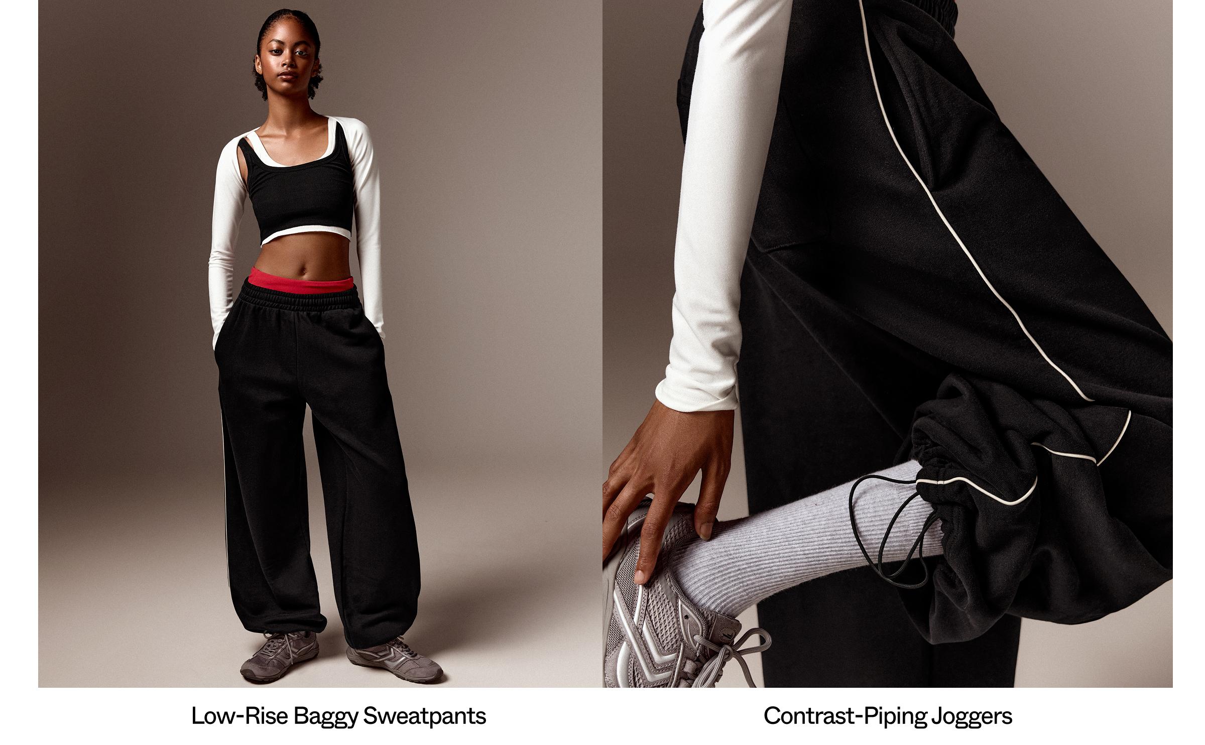 Dancer plush joggers — Black