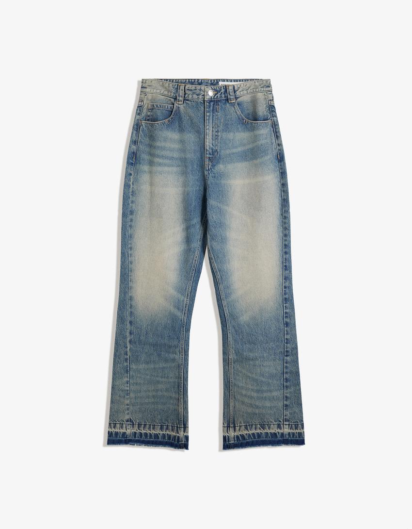 Jeans baggy flare-Azul lavado-3