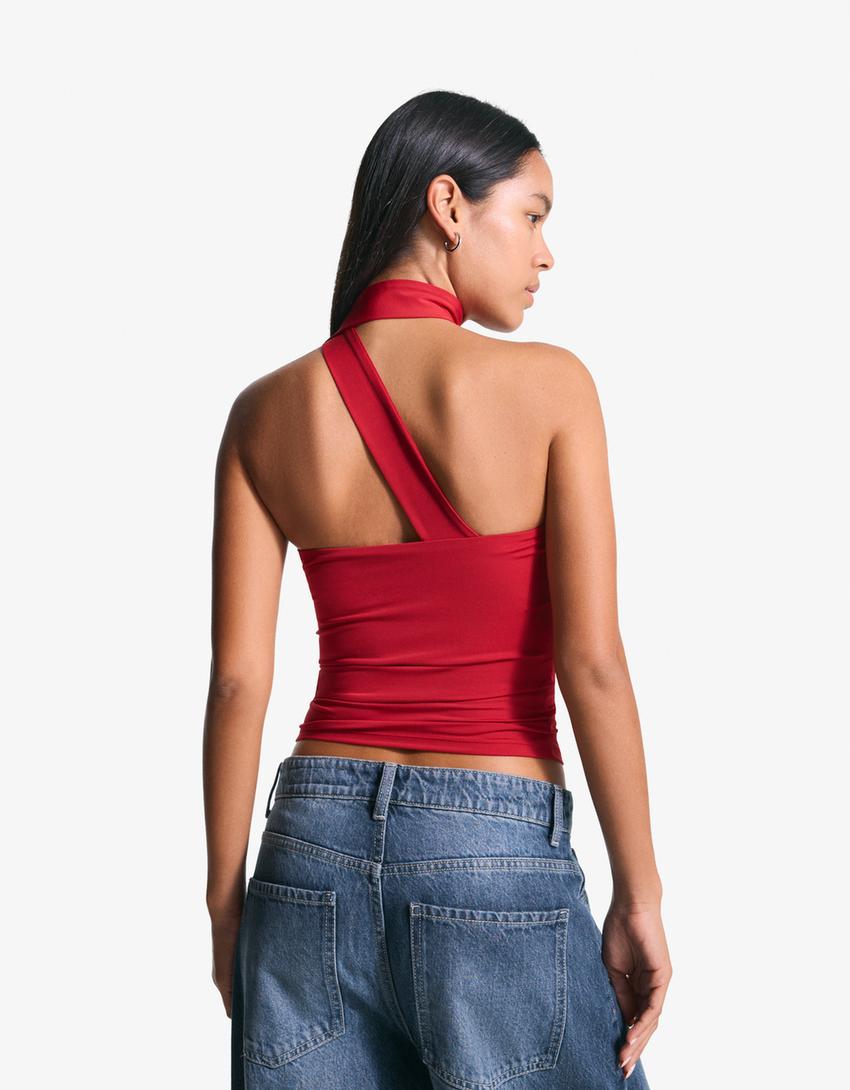 Top bandeau pañuelo-Rojo