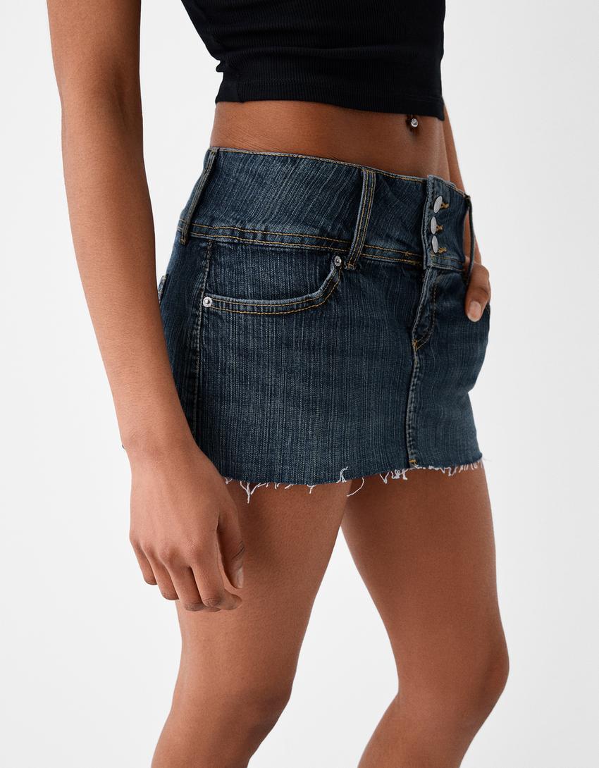 تنورة سكورت قصيرة-أزرق-5