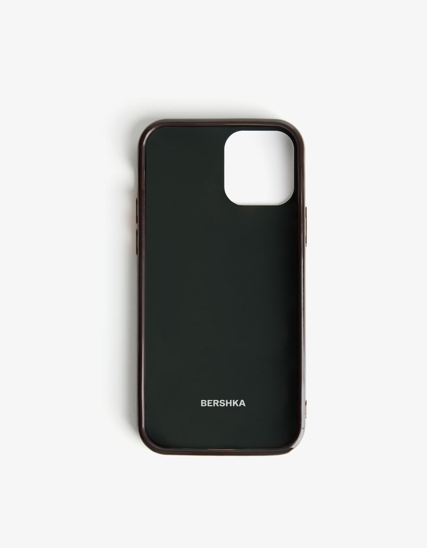 Coque de téléphone imprimé animal-Marron