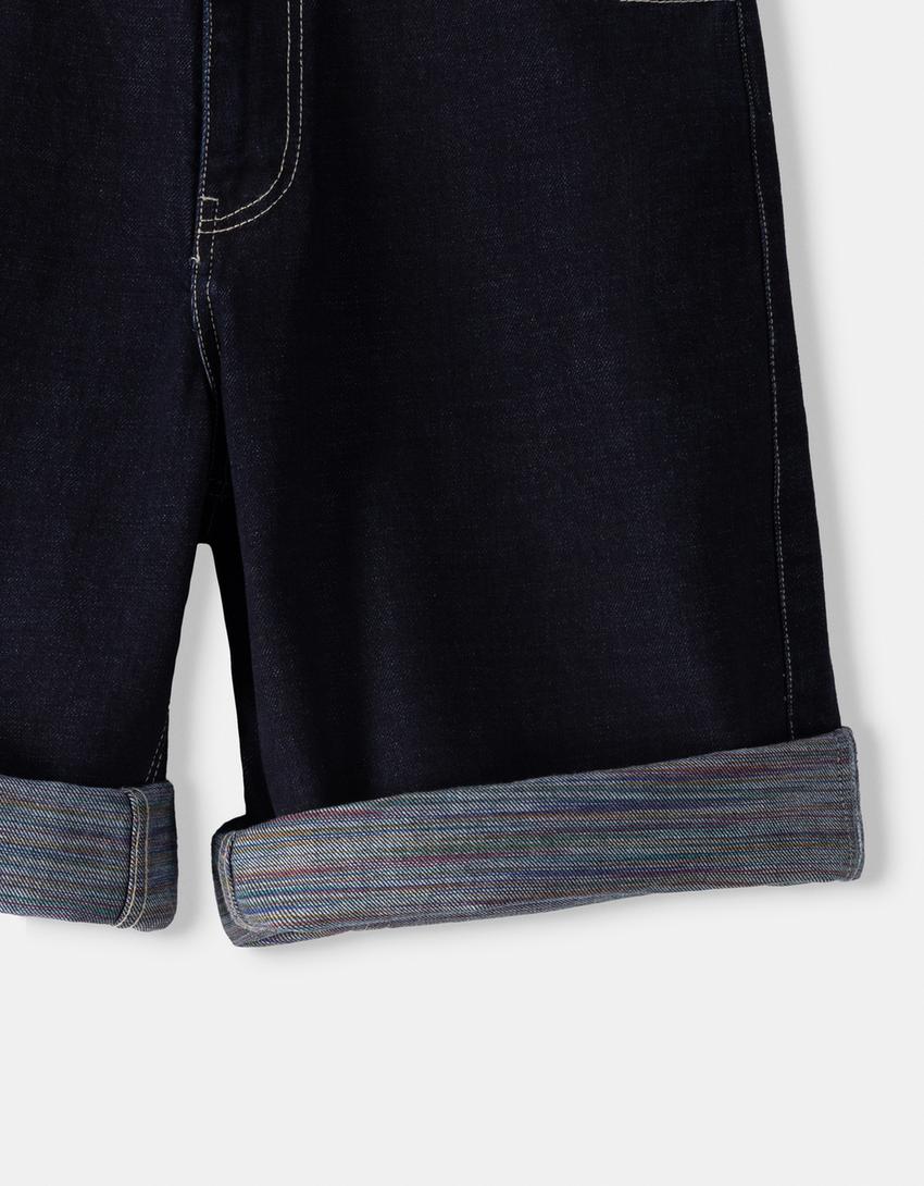 Bermuda jort BERSSSHKA X SSSTUFFF fil multicolore-Marine-4