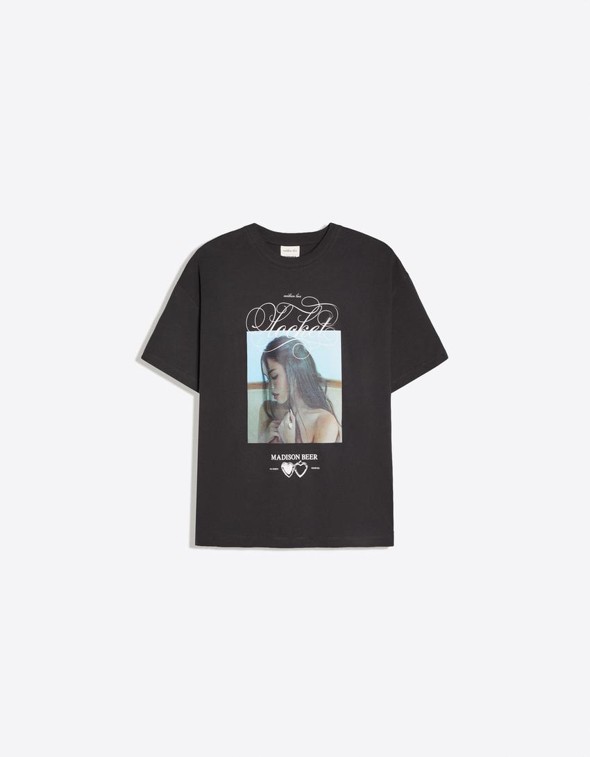 Tricou oversize MADISON BEER-Gri