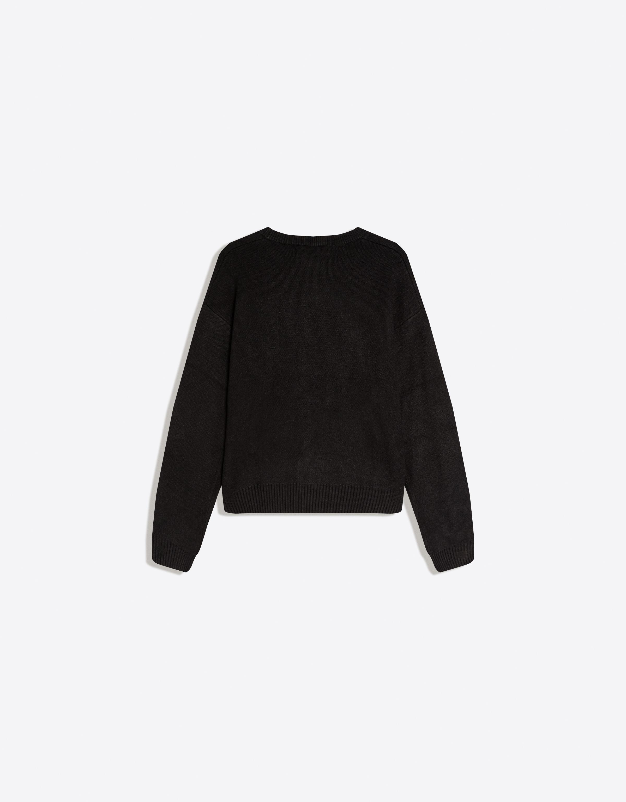 Şönil baskılı süveter - Görsel 4