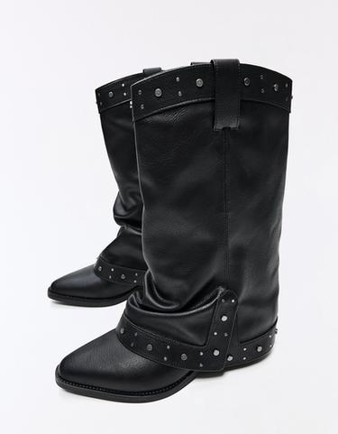 Cowboy trouser boots — BLACK 6