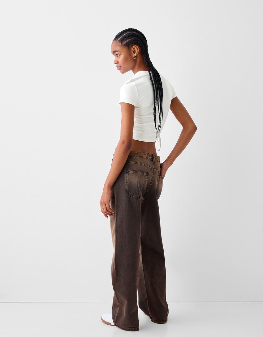 Short sleeve T-shirt with print-Cream-1