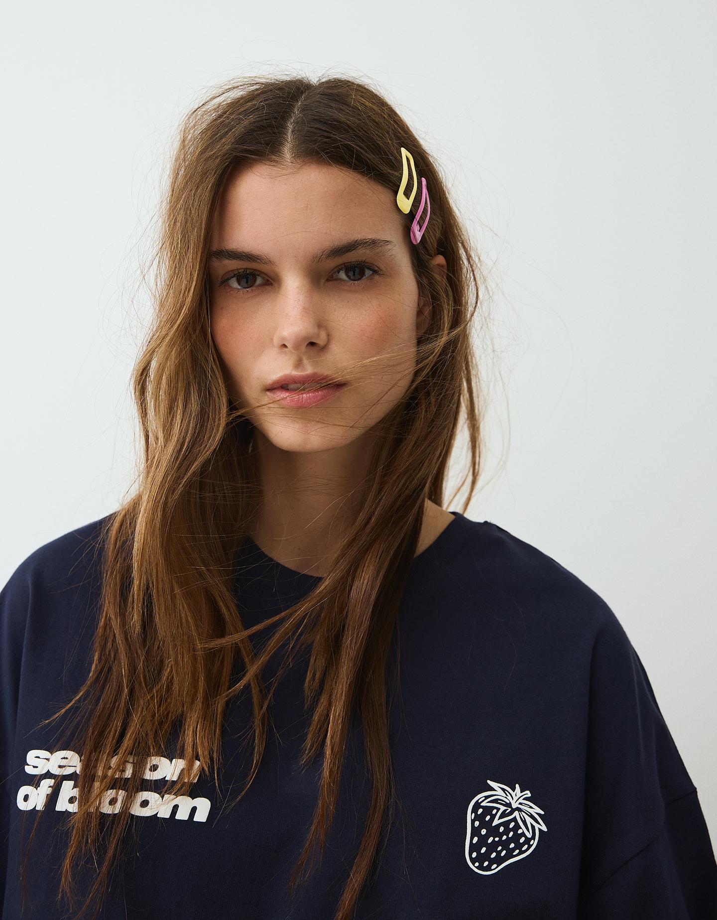Bershka zestaw 3 spinek żółty