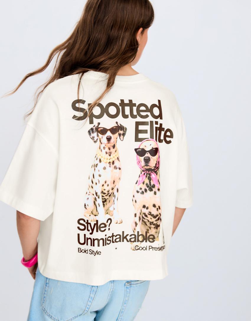 Short sleeve T-shirt-Cream