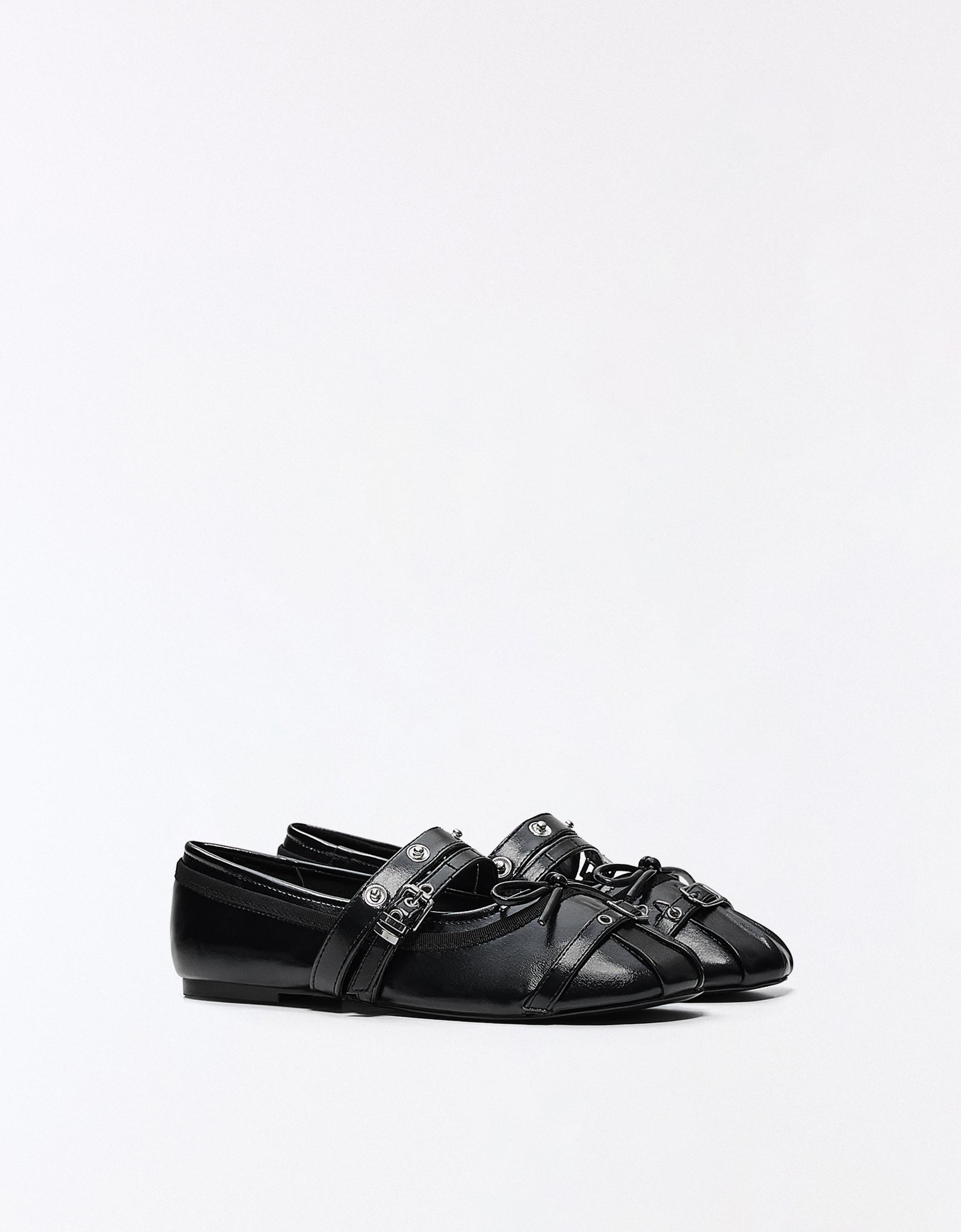 Bershka Bailarina Habillas Y Tachuelas Mujer 35 Negro