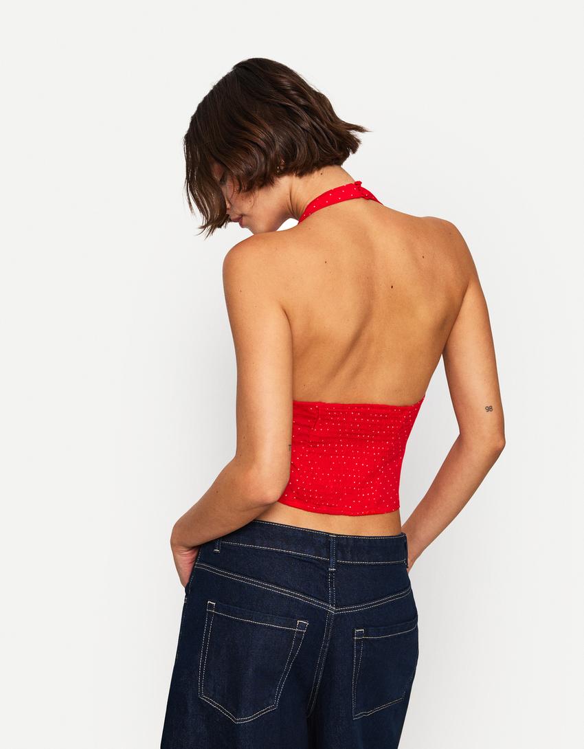 Top halter estampado-Rojo-1