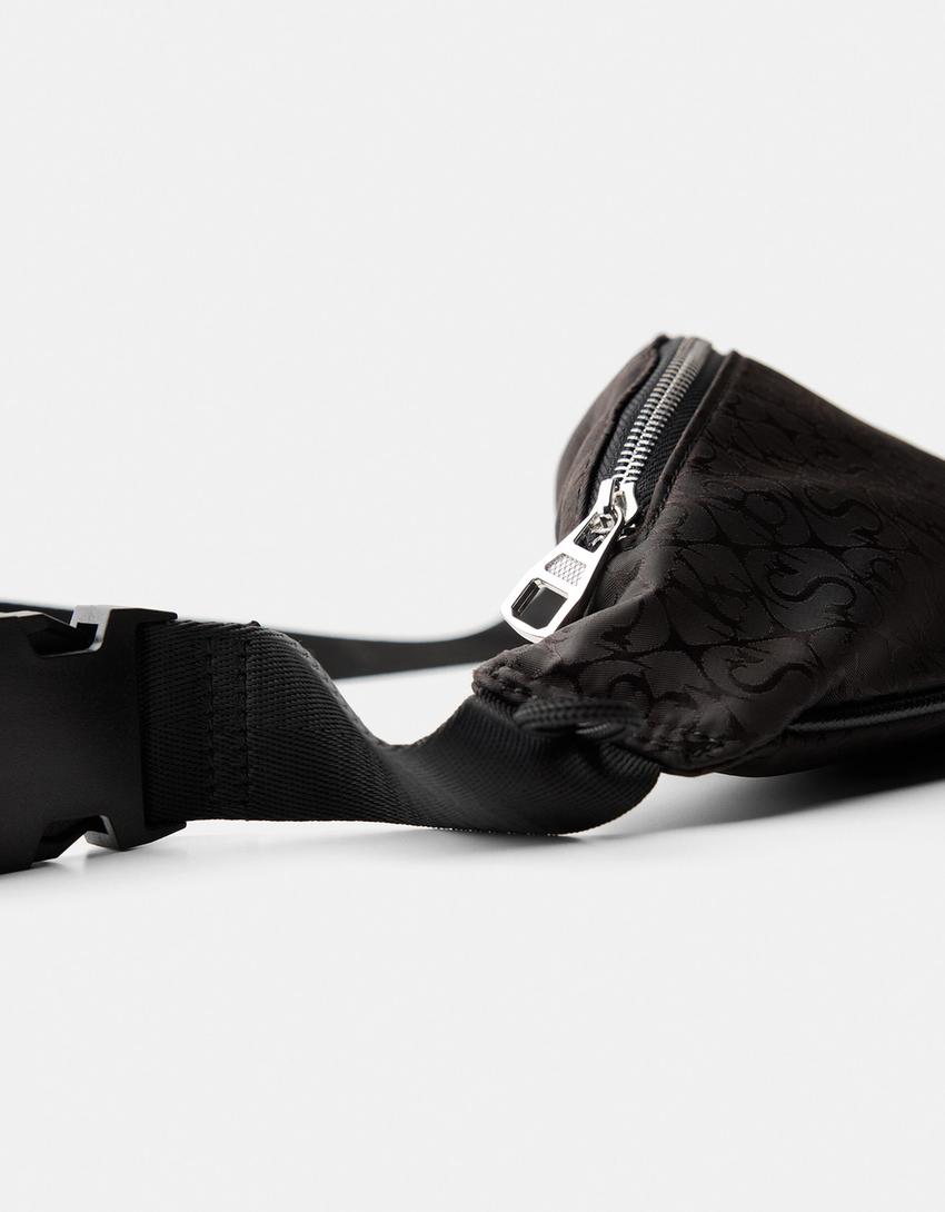 Sac banane technique imprimé-Noir-1