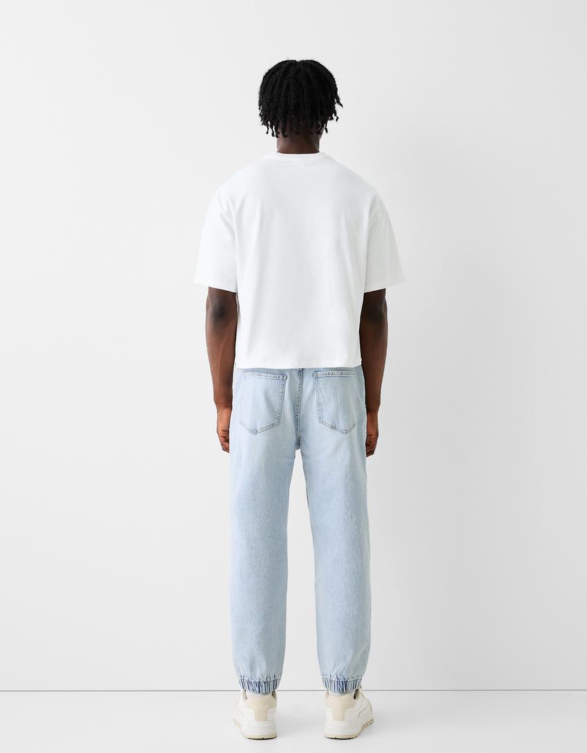 Ripped jogger jeans-Light blue-2