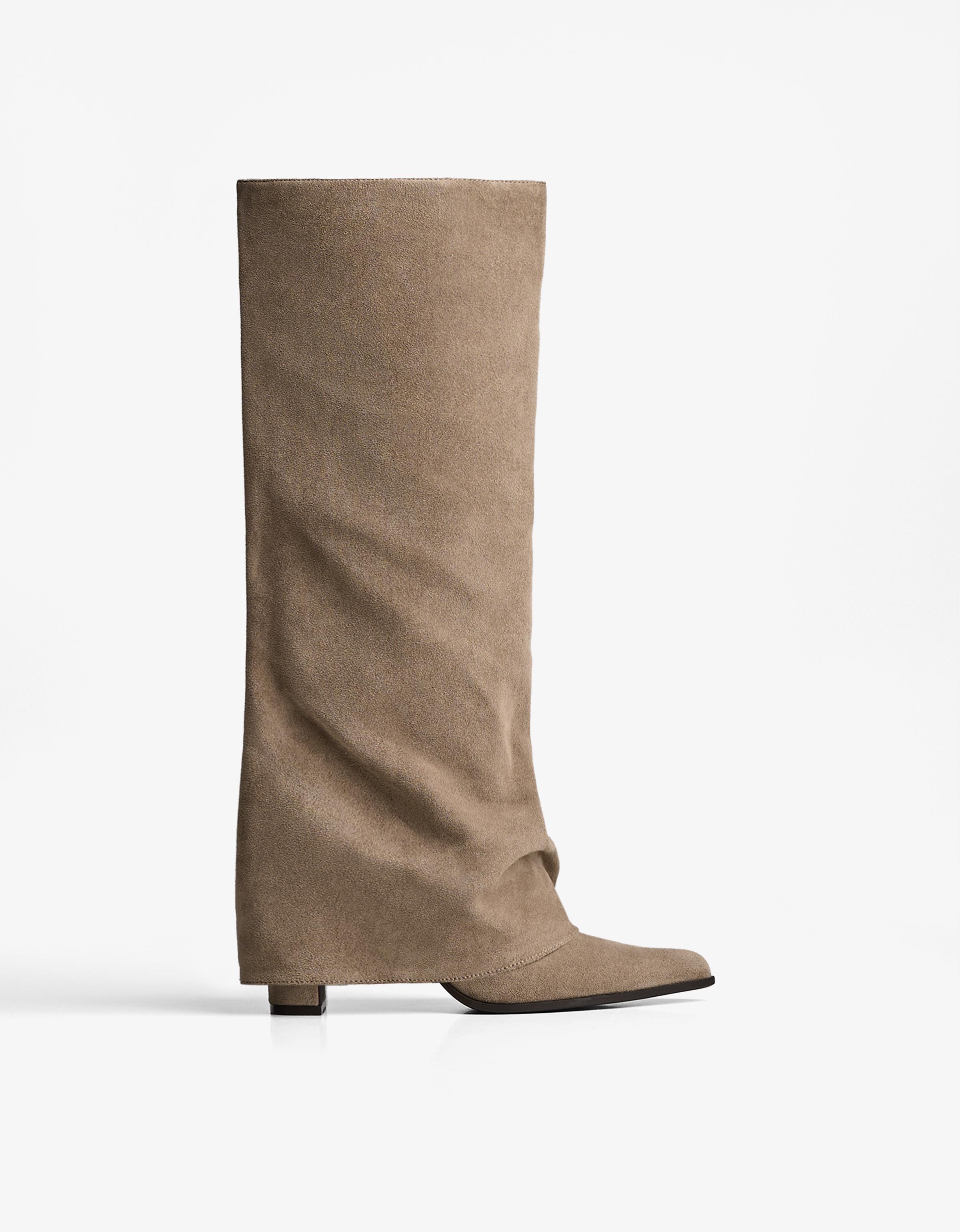 Trouser heeled boots — Tan