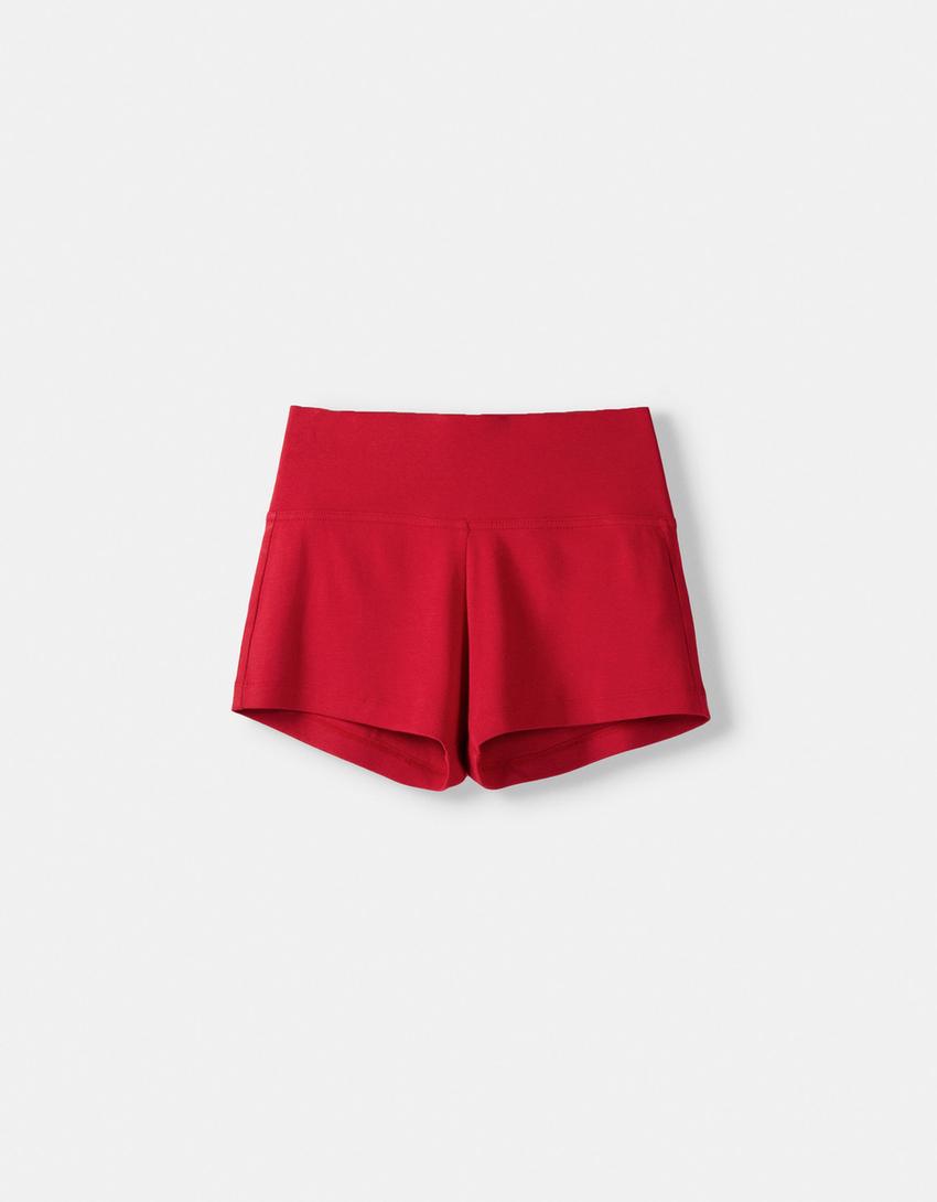 Ensemble T-shirt et short-Rouge-5