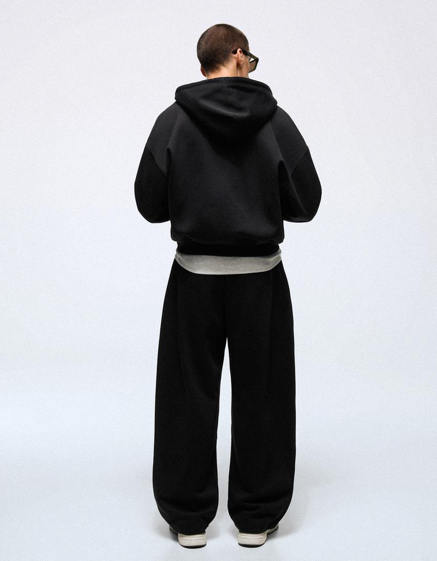 Technical balloon trousers-Black