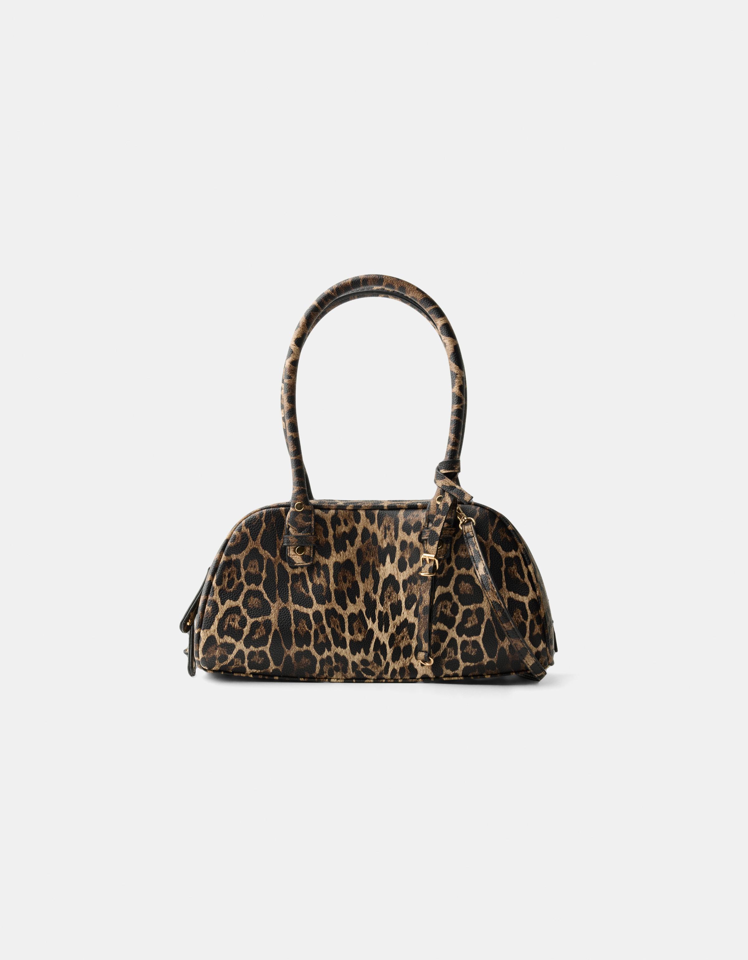 Bershka Bowling-Tasche Mit Animalprint Damen Braun