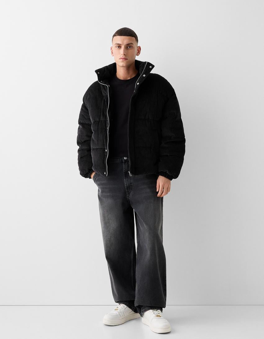 جاكيت منفوخ كوردروي-أسود-3