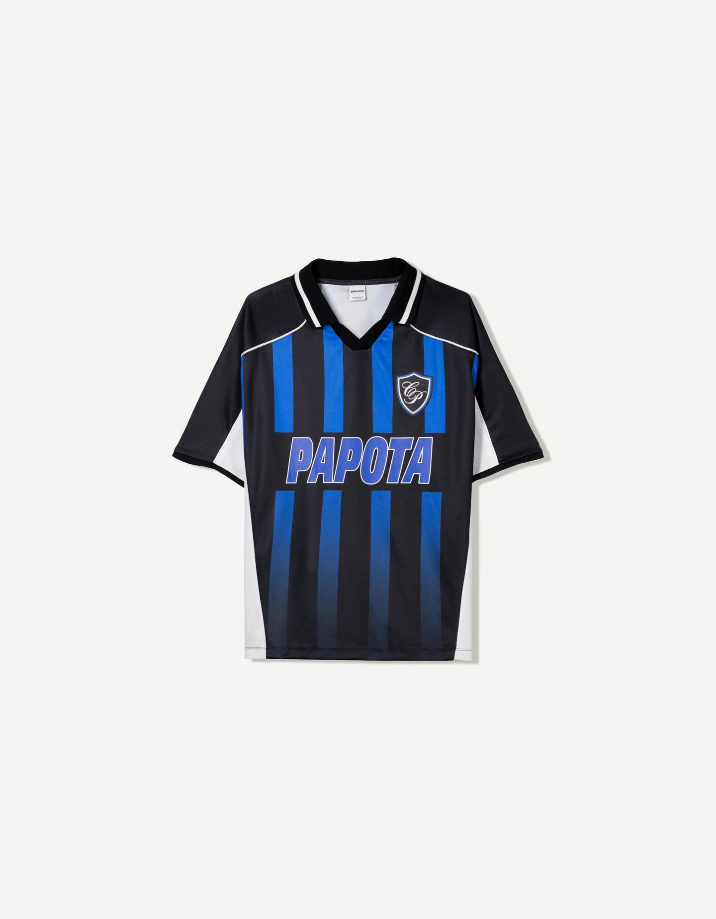 Bershka Camiseta Ca7riel & Paco Amoroso Manga Corta Sport Mujer S Azul
