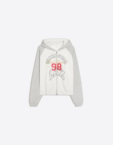 Raglan print hoodie — Grey 5