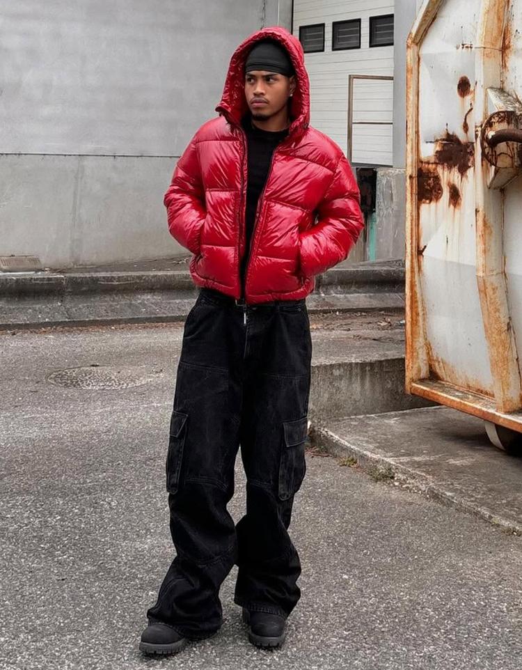 Cazadora puffy capucha