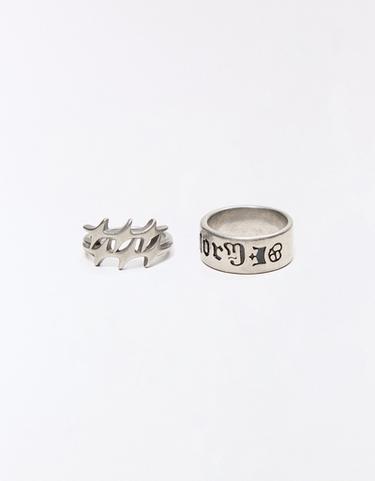 Pack of 2 stainless steel rings — Silver 3