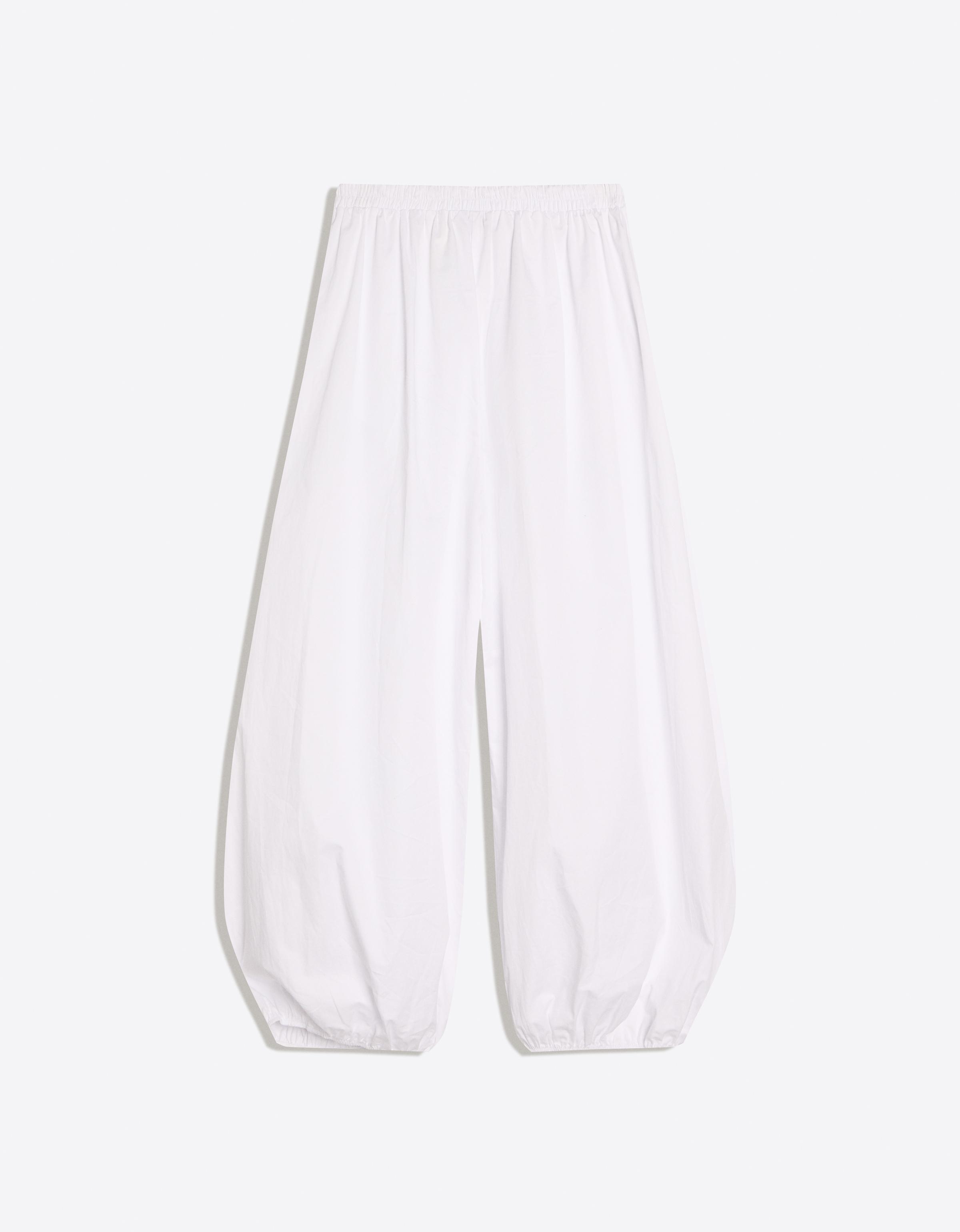 Poplin bloomer trousers — White