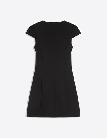 Short sleeve button mini dress — Black 6