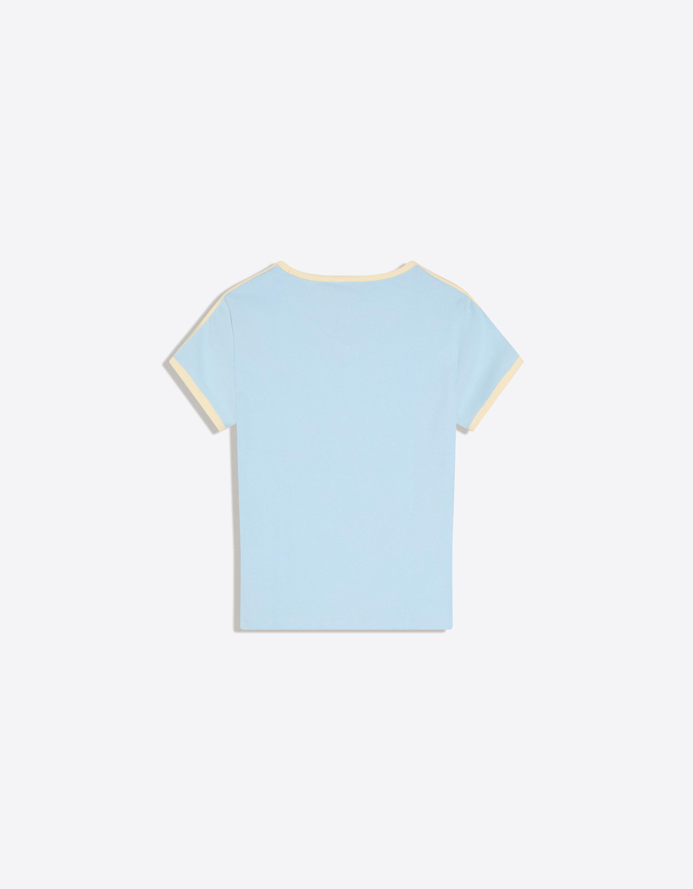 Short sleeve contrast print T-shirt
