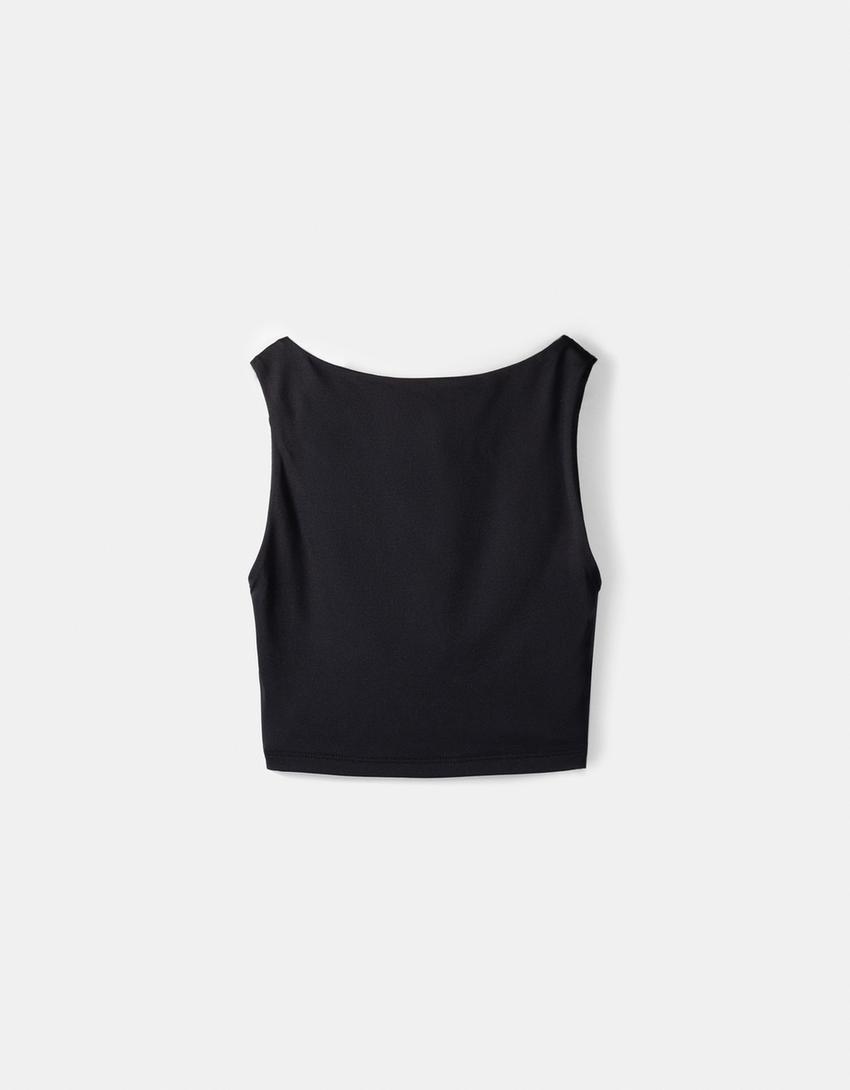 Top sans manches dos nu-Noir-4