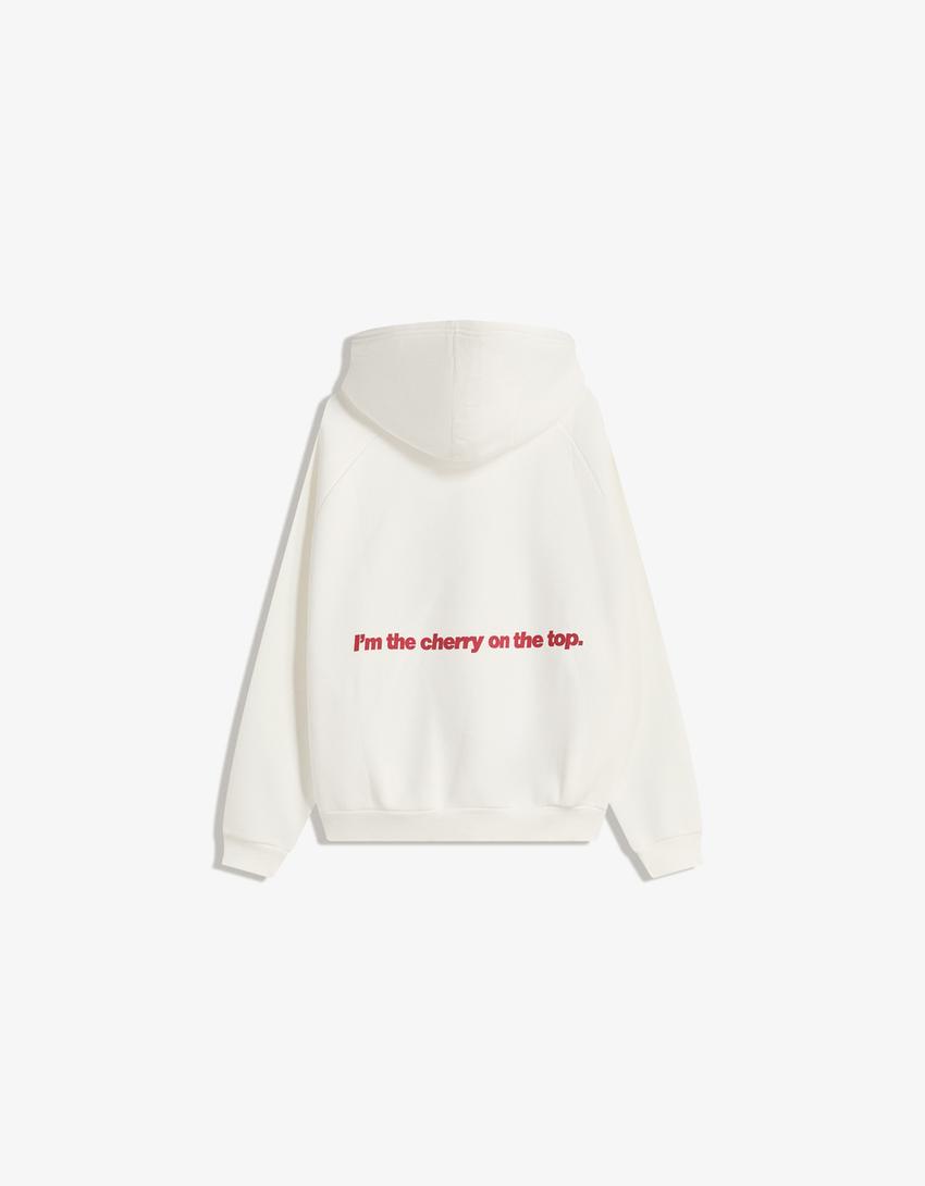 Sudadera capucha print-Crudo-4