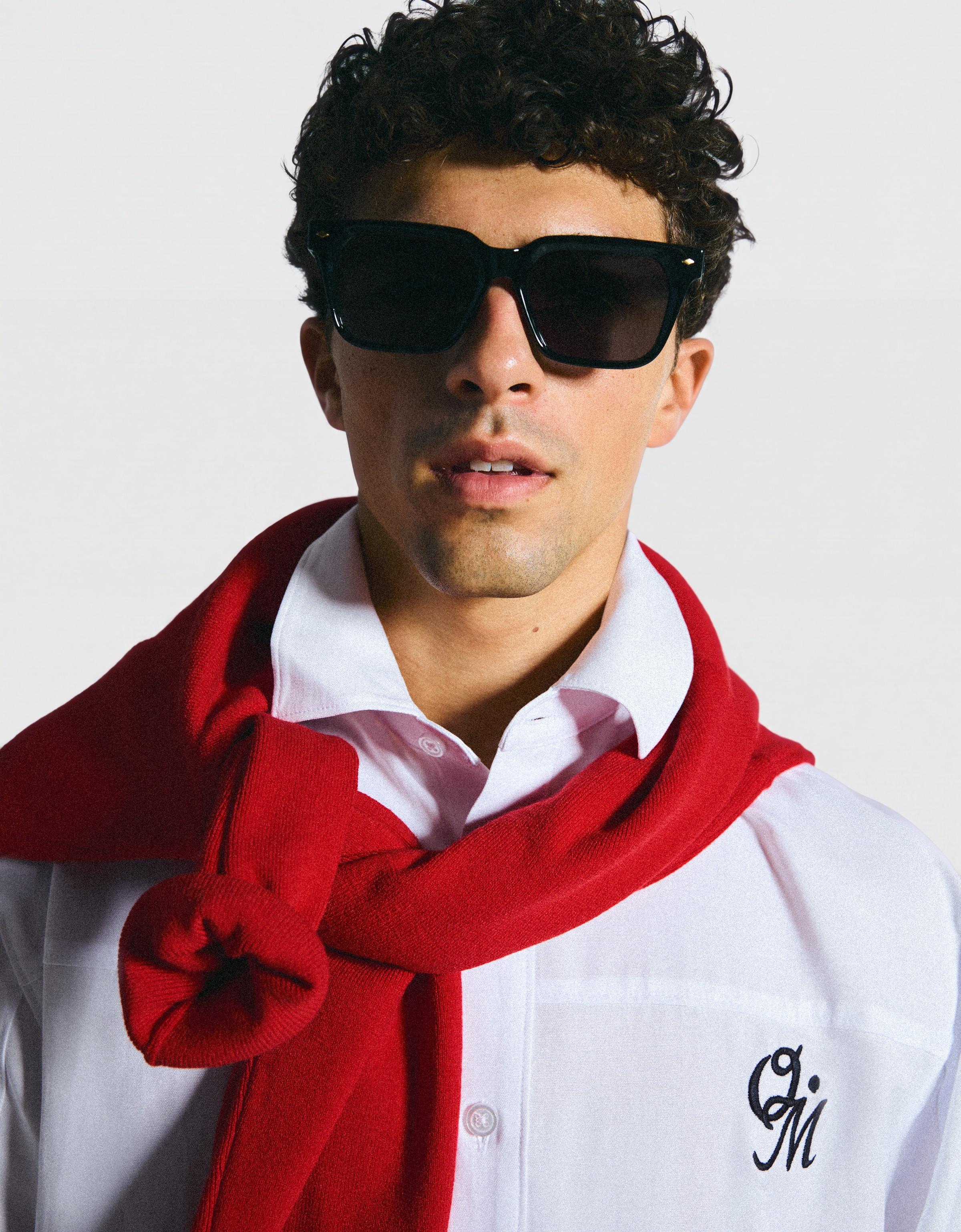 Long sleeve print shirt — White