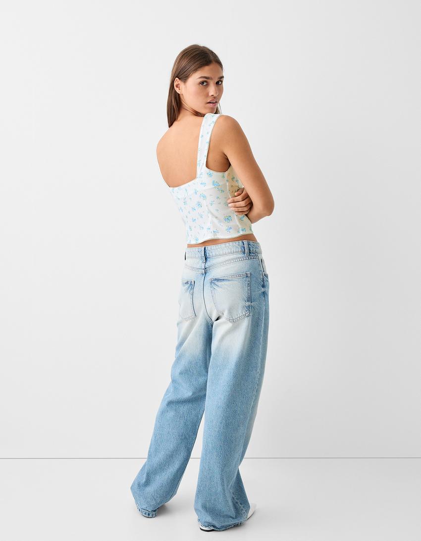 Top bengalina pormenor laço-Multicolor-1