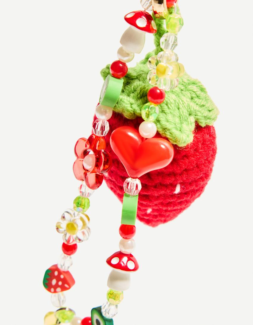 Porte-clés fraise-Rouge-3