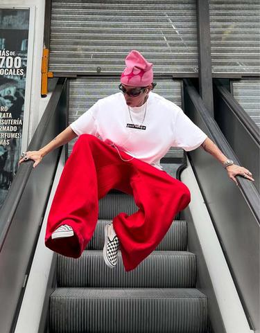 Star knit beanie — Pink 2
