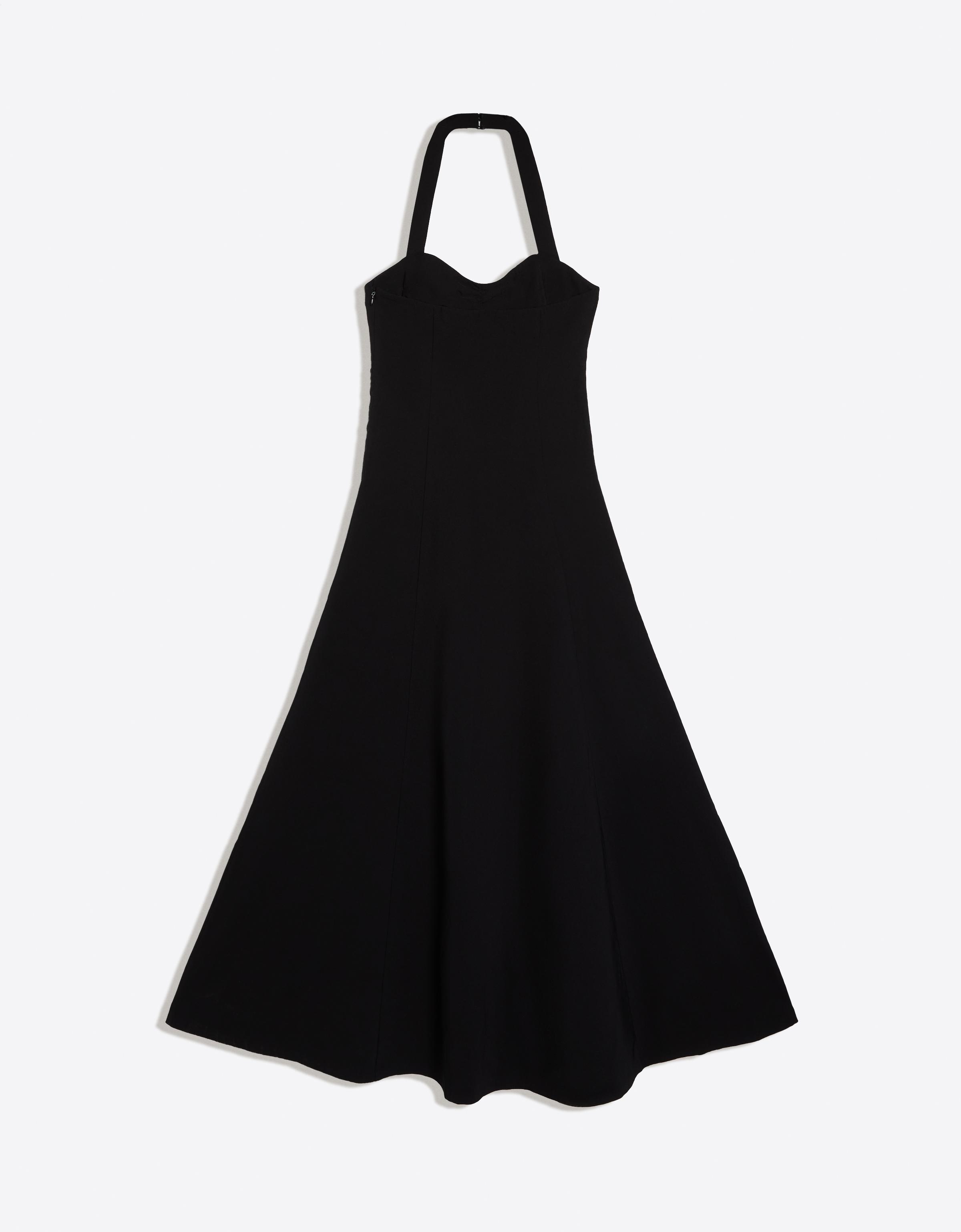 Halterneck midi dress — Black
