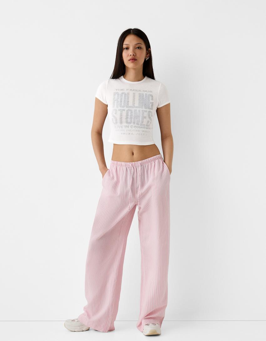 تيشرت رولينغ ستونز بأكمام قصيرة-أبيض-3