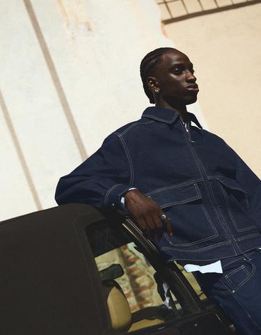 Denim bomber jacket — Navy 4