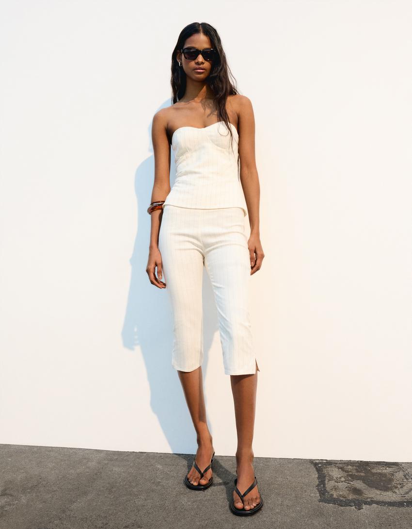 Top and capris set-White / Black-2