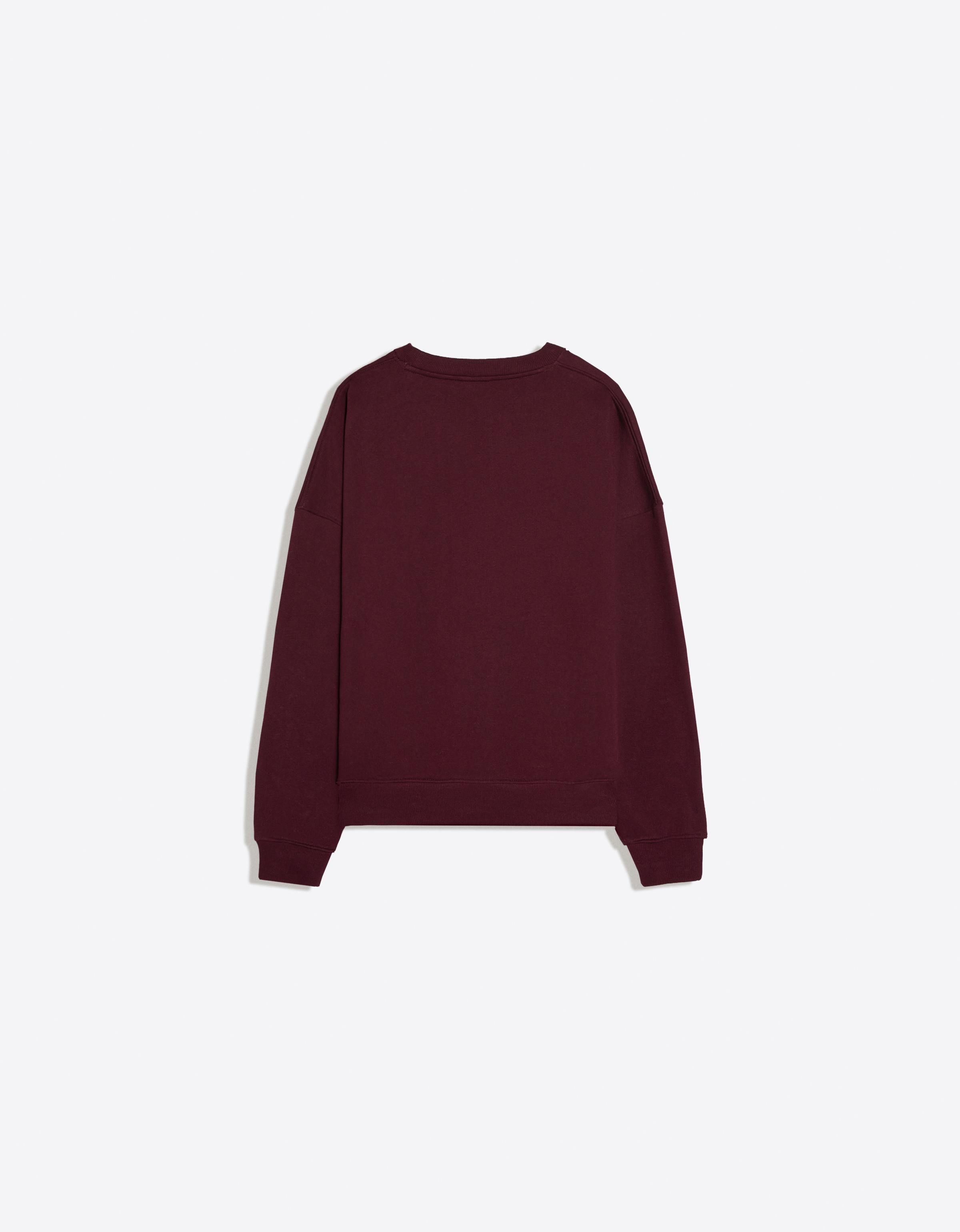 Round neck sweatshirt — Maroon