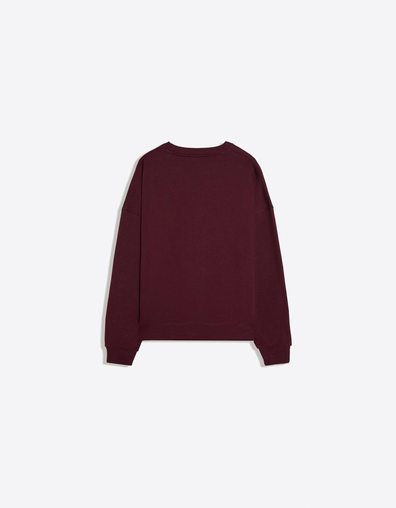 Round neck sweatshirt — Maroon