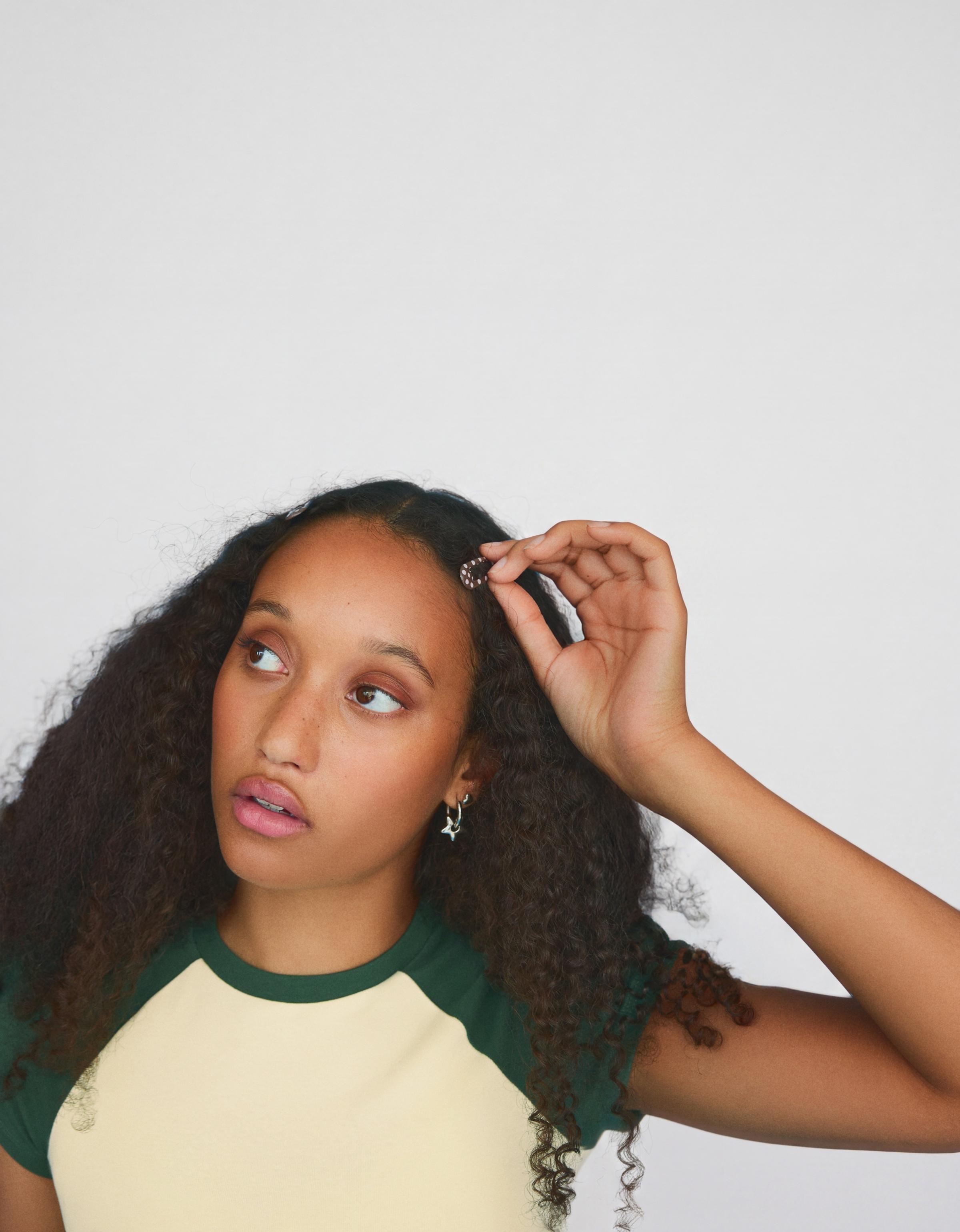 Fitted raglan T-shirt — Yellow