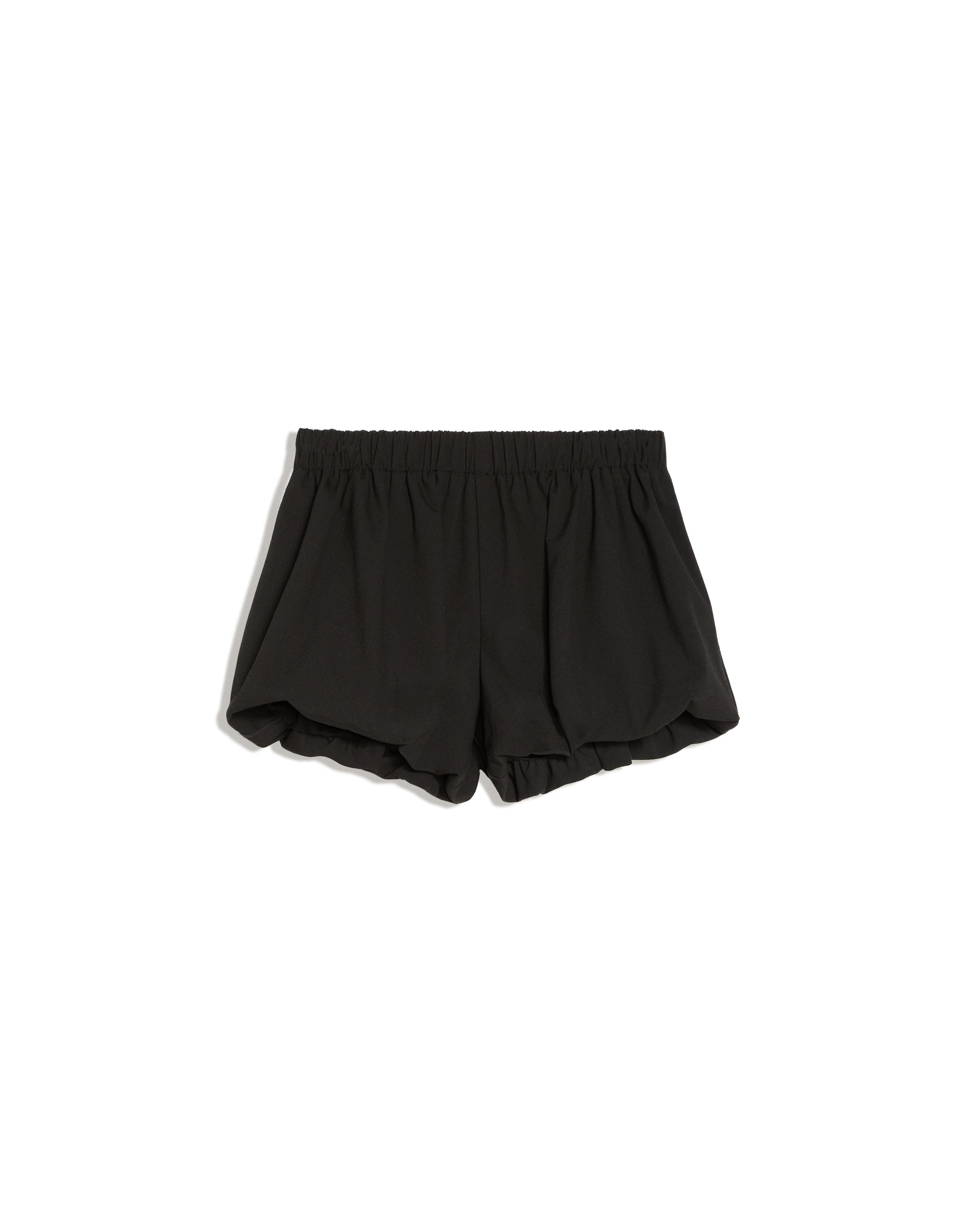 Check balloon mini shorts — Black