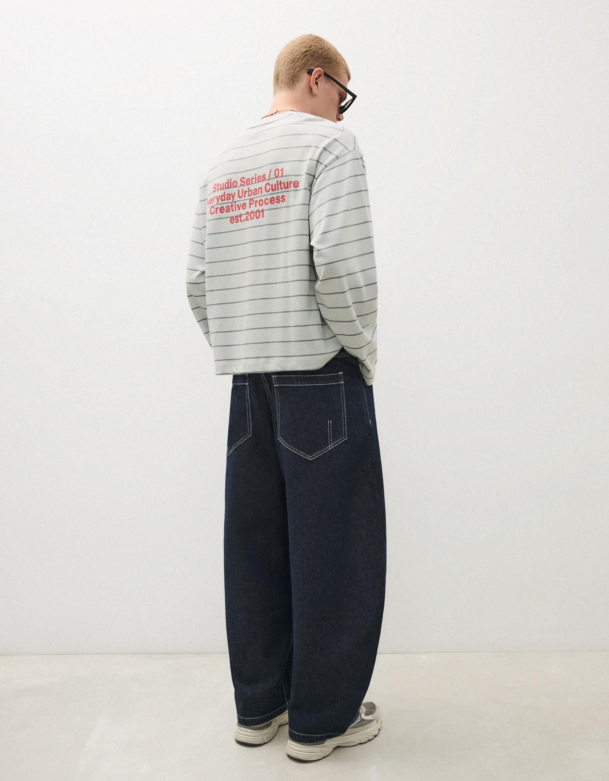 Barrel fit jeans — Navy
